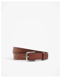 Country Road Leather Chino Belt in Deep Tan