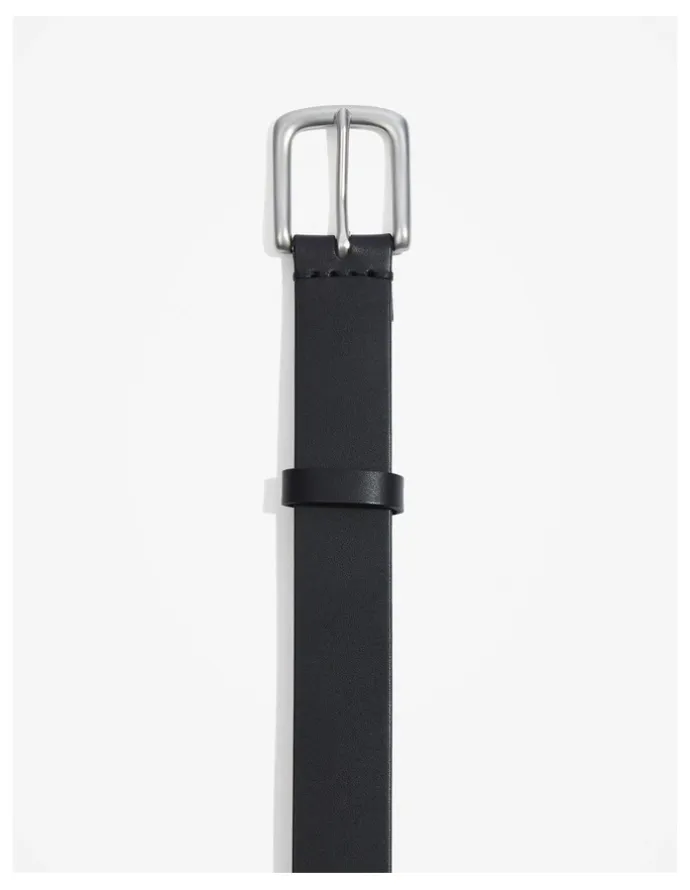 Country Road Leather Chino Belt in Black