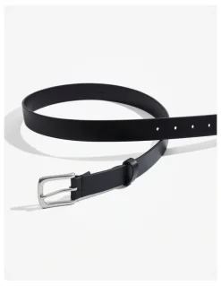 Country Road Leather Chino Belt in Black