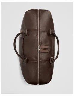 Country Road Leather Weekender in Chocolate