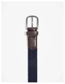 Country Road Stretch Woven Belt in Navy