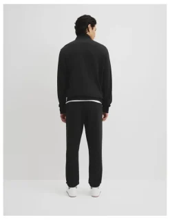 Country Road Australian Cotton Modern Logo Half Zip Sweat in Black