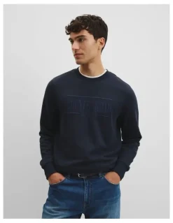 Country Road Australian Cotton Heritage Sweat in Navy