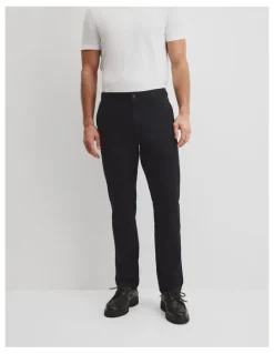 Country Road Australian Cotton Tapered Fit Stretch Chino in Jet Black