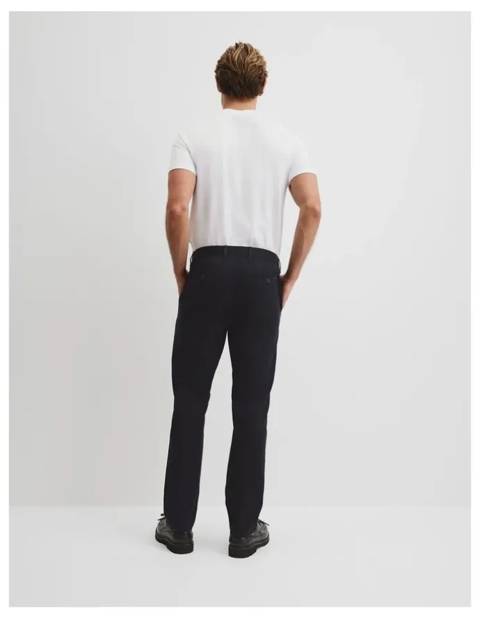 Country Road Australian Cotton Tapered Fit Stretch Chino in Jet Black