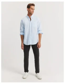 Country Road Australian Cotton Tapered Fit Stretch Chino in Washed Black