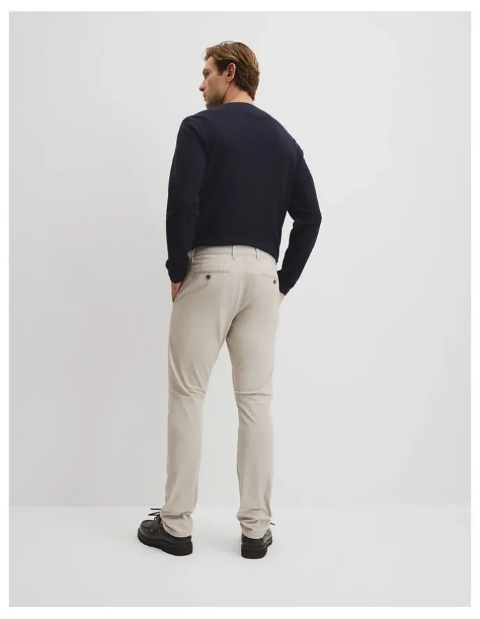 Country Road Australian Cotton Slim Fit Stretch Chino in Pebble