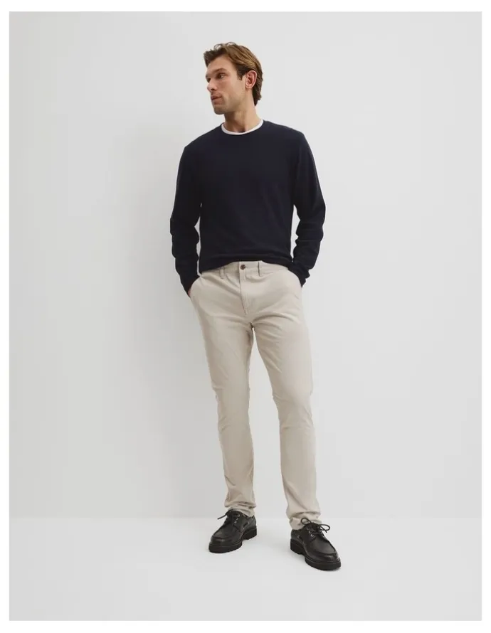 Country Road Australian Cotton Slim Fit Stretch Chino in Pebble