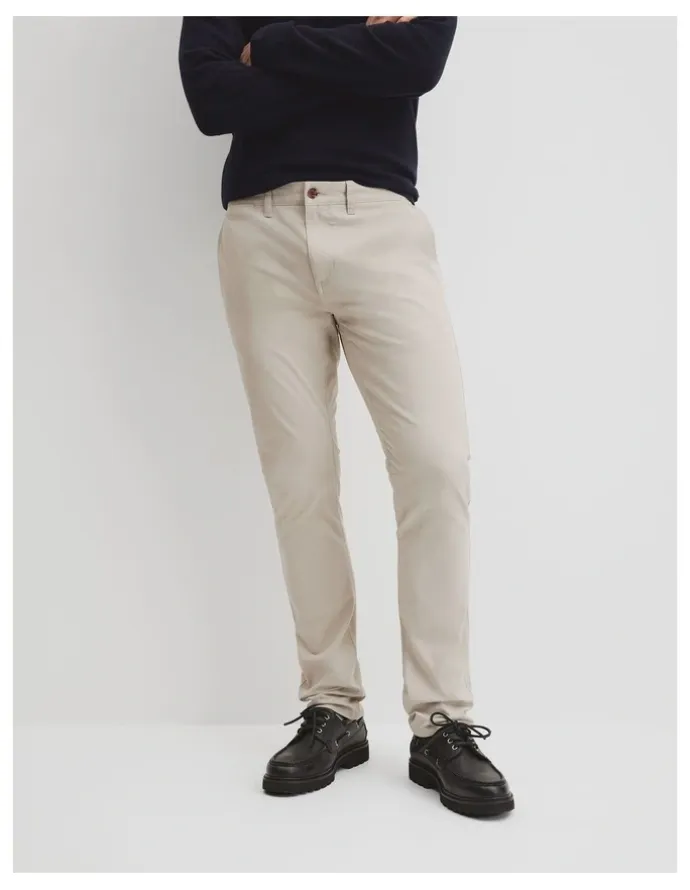 Country Road Australian Cotton Slim Fit Stretch Chino in Pebble
