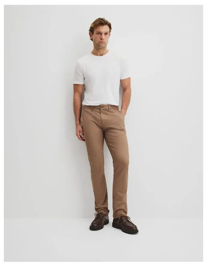 Country Road Australian Cotton Slim Fit Stretch Chino in Tan