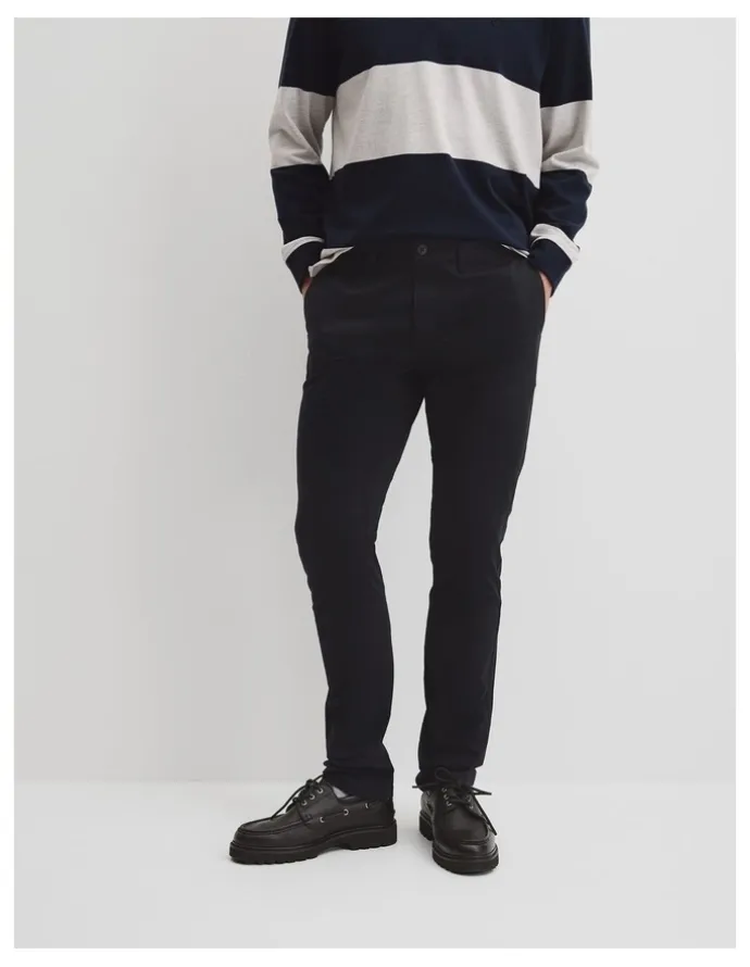 Country Road Australian Cotton Slim Fit Stretch Chino in Jet Black