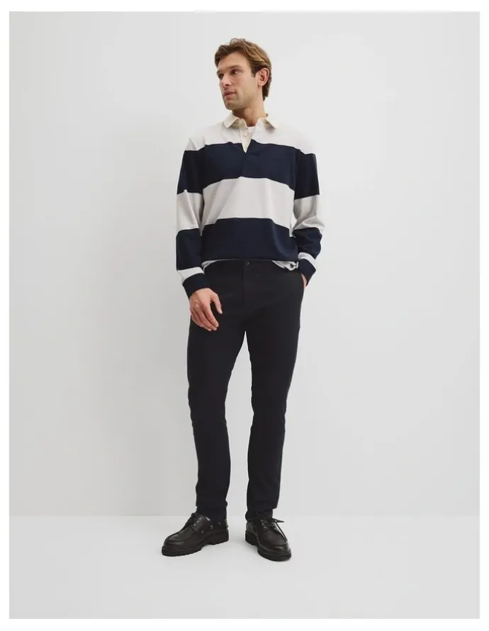 Country Road Australian Cotton Slim Fit Stretch Chino in Jet Black