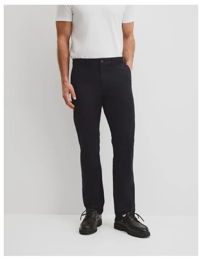 Country Road Australian Cotton Standard Fit Stretch Chino in Jet Black