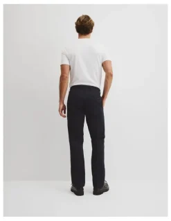 Country Road Australian Cotton Standard Fit Stretch Chino in Jet Black
