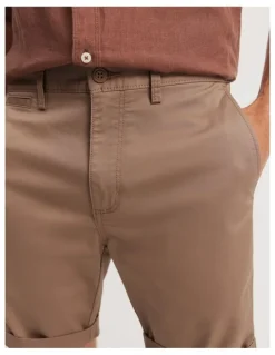 Country Road Australian Cotton Stretch Chino Short in Tan
