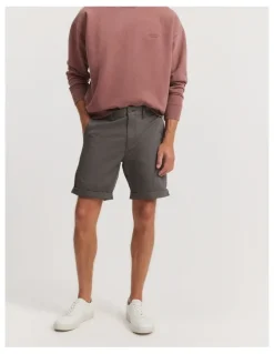 Country Road Australian Cotton Stretch Chino Short in Charcoal