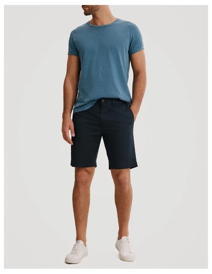 Country Road Australian Cotton Stretch Chino Short in Navy