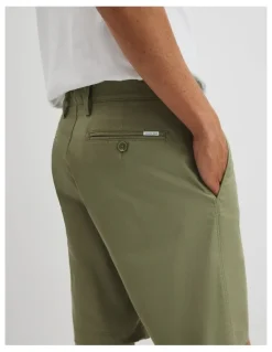 Country Road Australian Cotton Stretch Chino Short in Moss