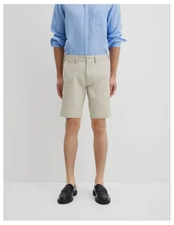Country Road Australian Cotton Stretch Chino Short in Pebble