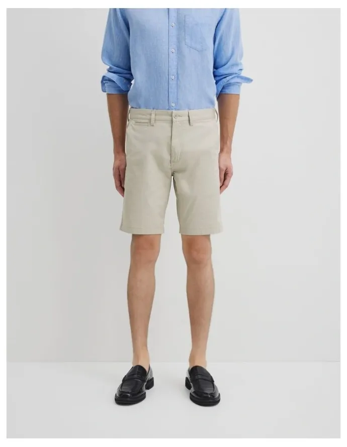 Country Road Australian Cotton Stretch Chino Short in Pebble