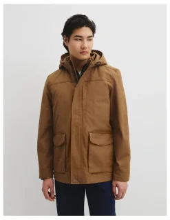 Country Road Canvas Parka in Tan