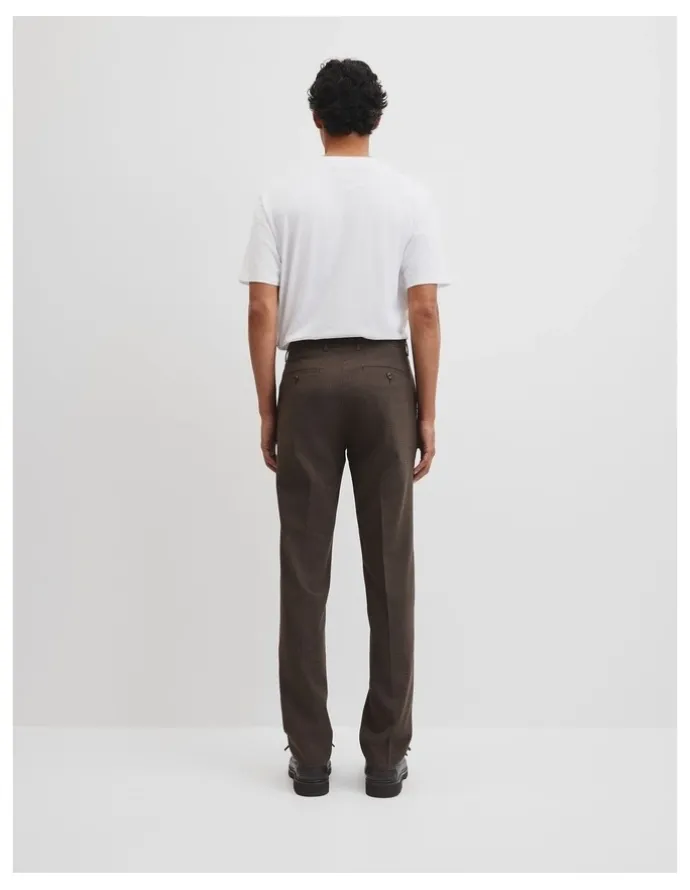Country Road Hndstooth Tlrd Pant in Chocolate