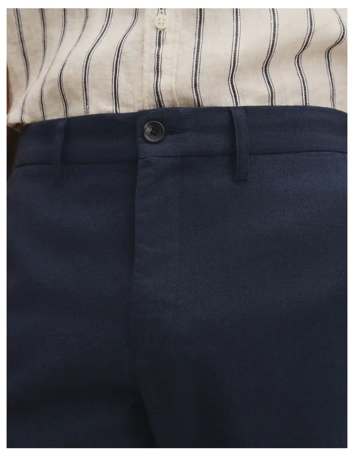 Country Road Linen Cotton Pant in Navy