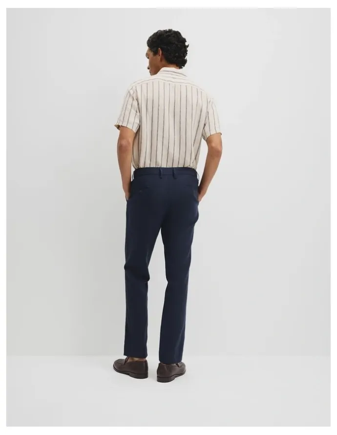 Country Road Linen Cotton Pant in Navy