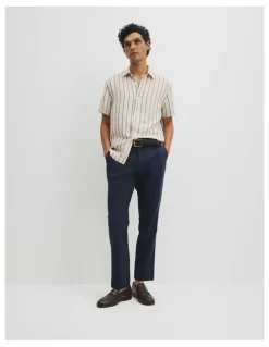 Country Road Linen Cotton Pant in Navy