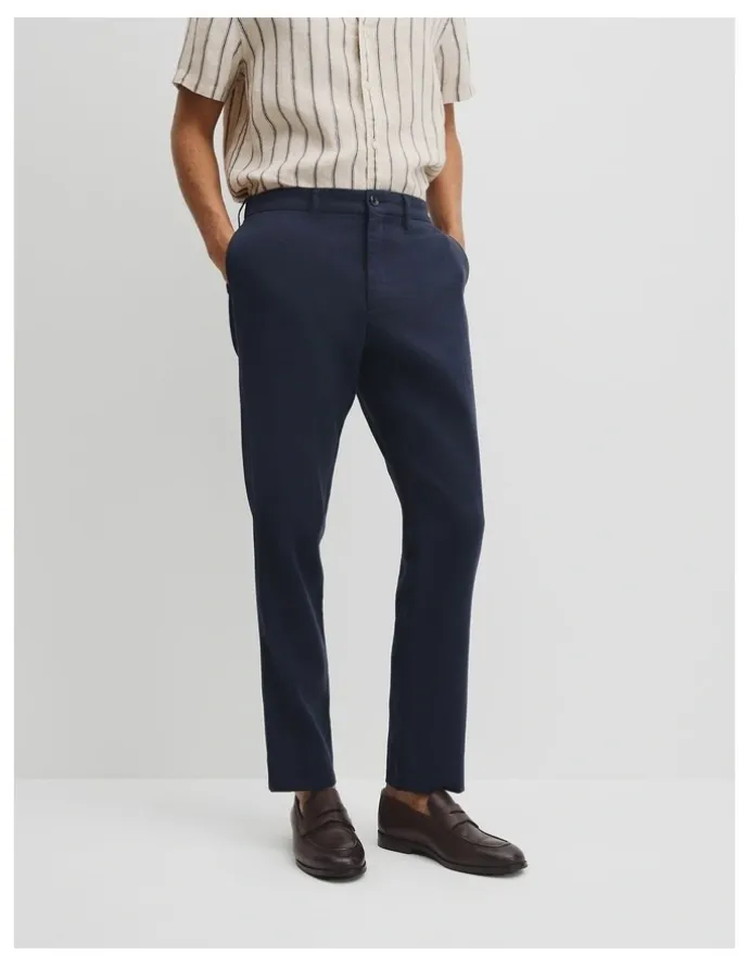 Country Road Linen Cotton Pant in Navy