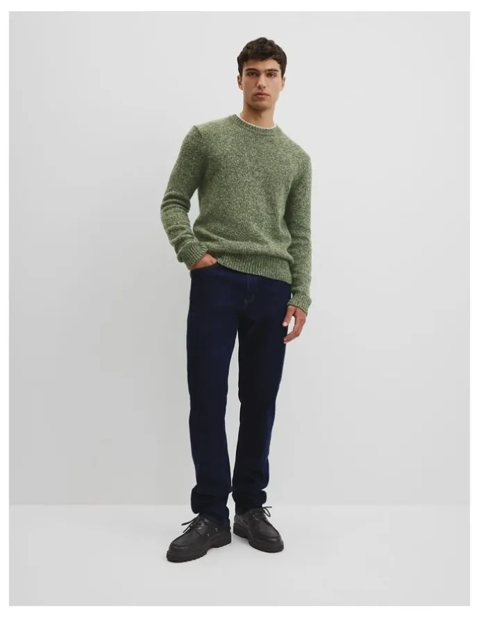 Country Road Merino Wool Blend Crew Neck Knit in Bushwalk