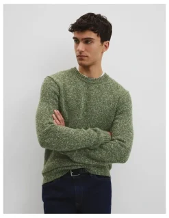 Country Road Merino Wool Blend Crew Neck Knit in Bushwalk