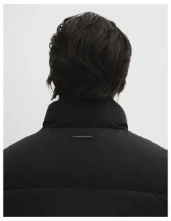 Country Road Quilted Puffer Vest in Black