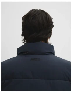 Country Road Quilted Puffer Vest in Navy
