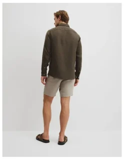 Country Road Regular Fit Organically Grown Linen Shirt in Willow
