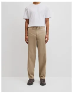 Country Road Relaxed Cotton Twill Pant in Dune