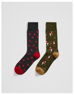 Country Road Sport Sock Pack Of 2 in Multi