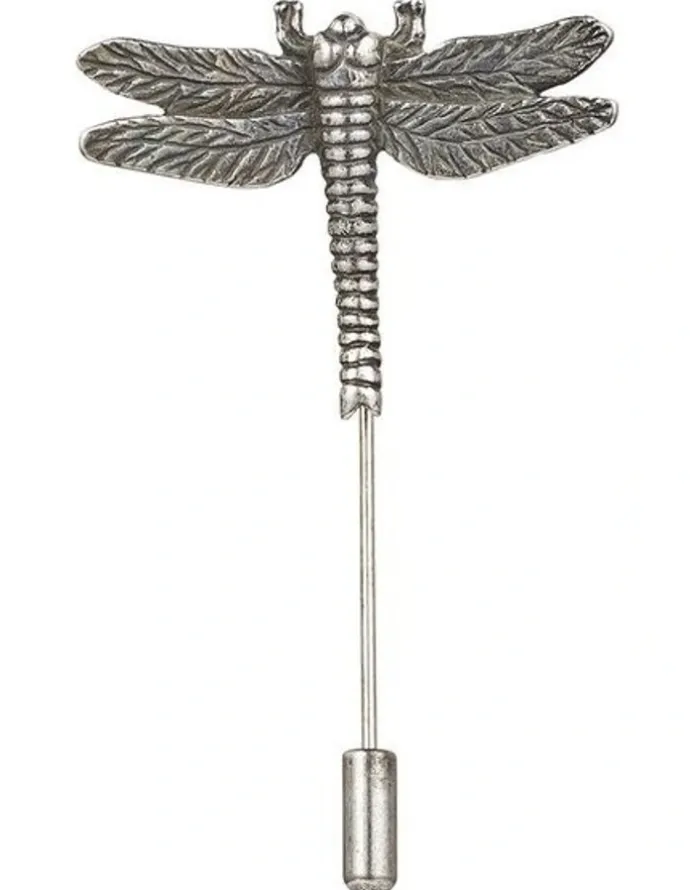 Cudworth Antique Plated Dragon Fly Lapel Pin