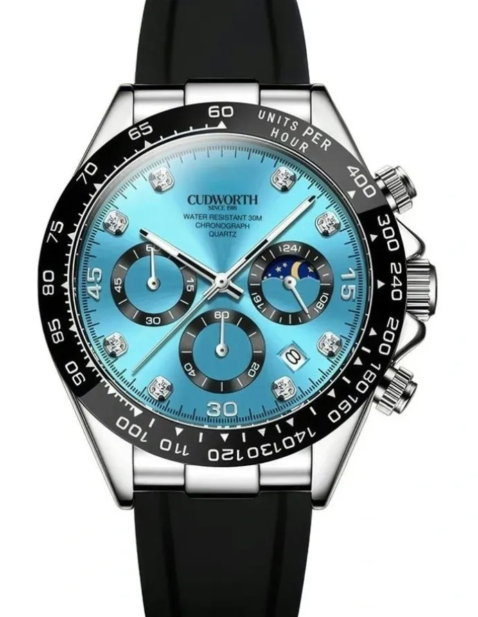 Cudworth Apex Chronograph Watch in Turquoise