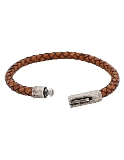 Cudworth Bracelet And Antique Stainless Steel Clasp in Tan
