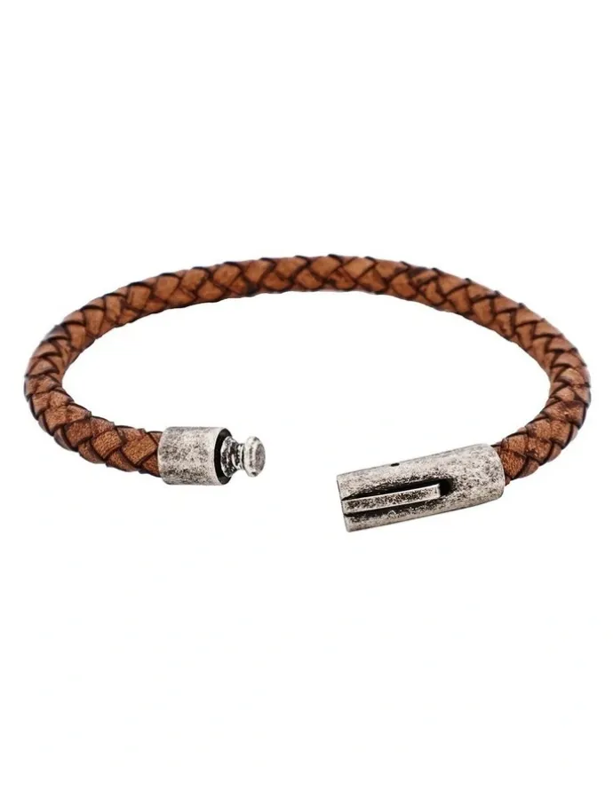 Cudworth Bracelet And Antique Stainless Steel Clasp in Tan