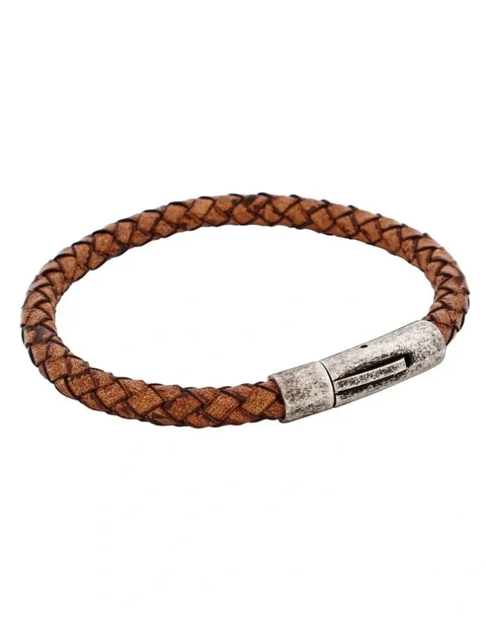 Cudworth Bracelet And Antique Stainless Steel Clasp in Tan