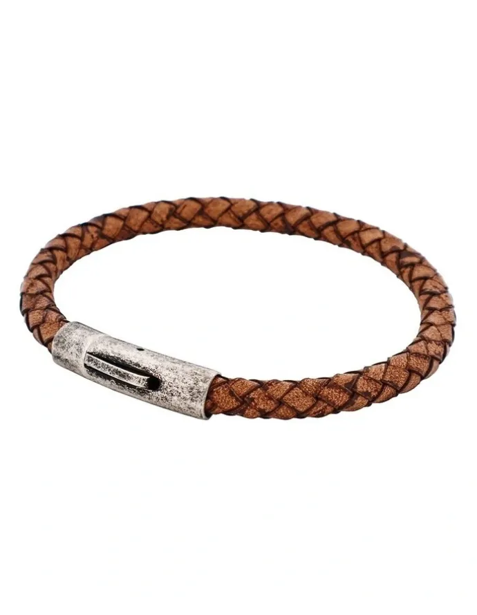 Cudworth Bracelet And Antique Stainless Steel Clasp in Tan