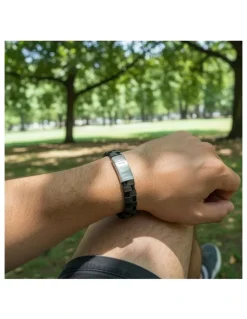 Cudworth Braided Italian Leather Bracelet in Black