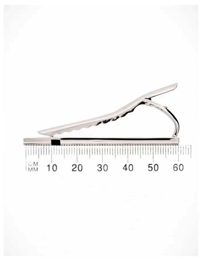 Cudworth Brush Rhodium/Black Tie Bar 60mm