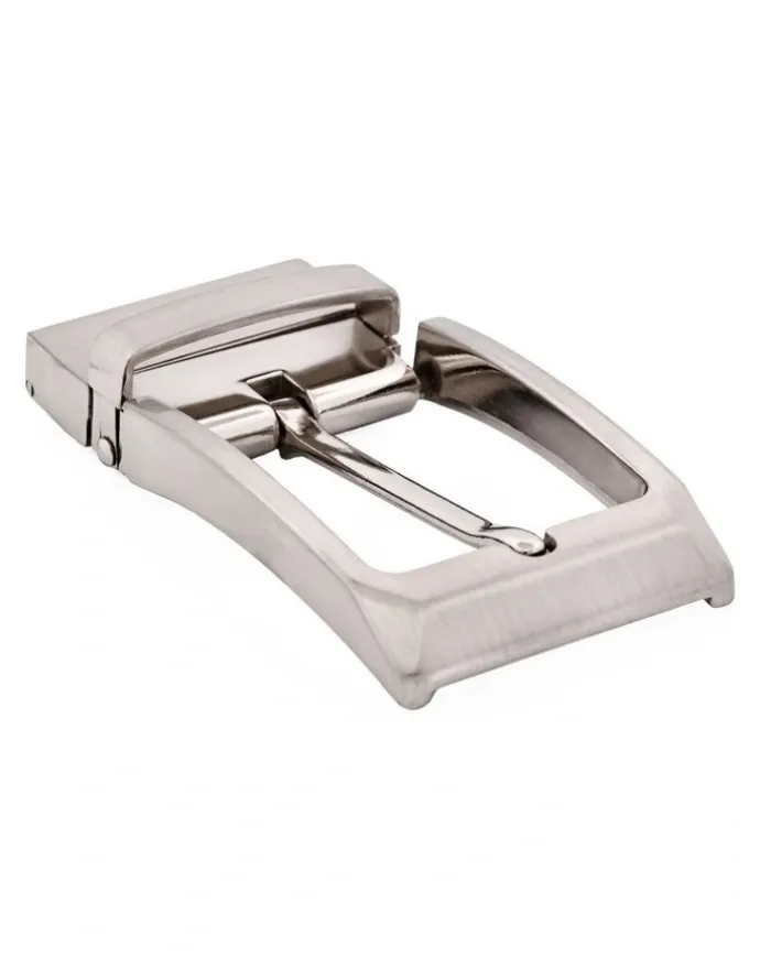 Cudworth Brushed Belt Buckle in Silver