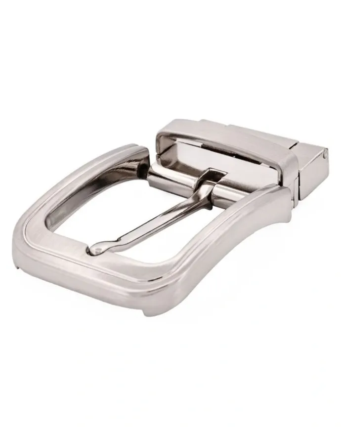 Cudworth Brushed Belt Buckle in Silver