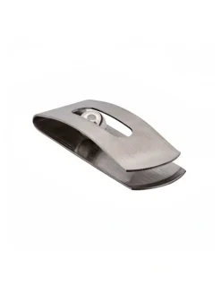 Cudworth Brushed Rhodium Plated And Ball Money Clip in Silver