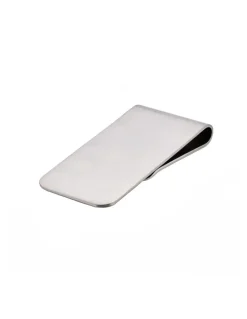 Cudworth Brushed Rhodium Plated Money Clip in Silver