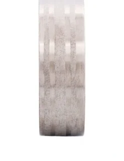 Cudworth Brushed Stainless Steel Ring with Frosted Stripe Pattern in Silver